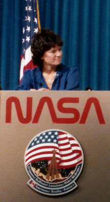 Astronaut Sally Ride after her second space flight Astronaut Sally Ride after her second space flight